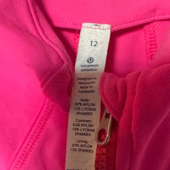 lululemon athletica Pink Jacket sz 12 - Picture 2 of 4